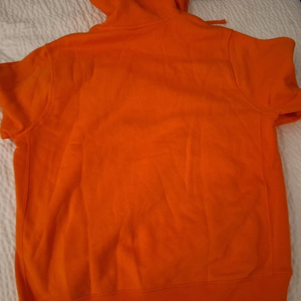 Nike Sportswear Club FleeceVibrant Orange Pullover Hoodie NWT Size Large - Picture 3 of 4
